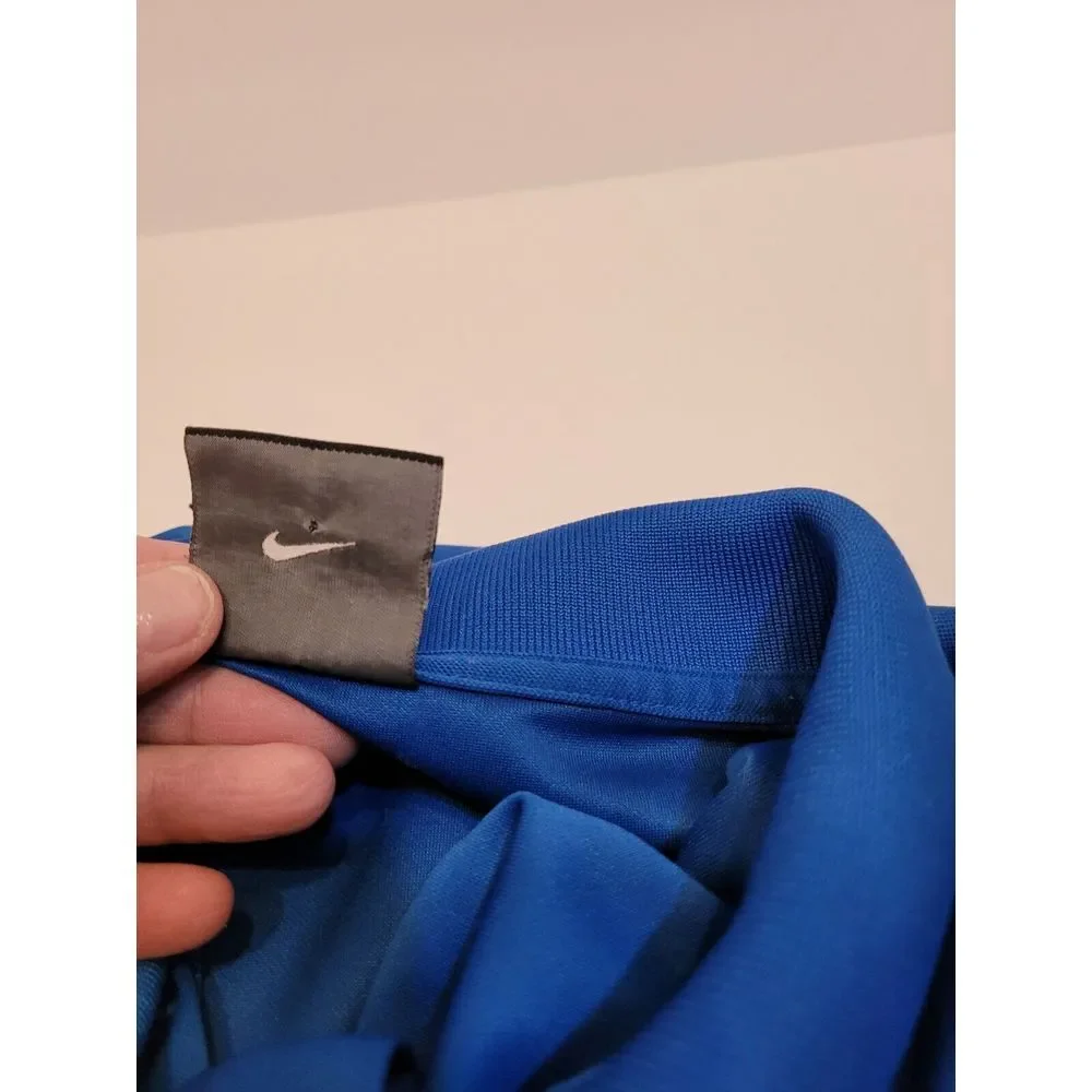 Nike‎ Golf, blue polo, size L, Shawnee cup team logo